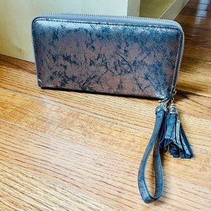 Smoky metallic wristlet by Expressions NYC